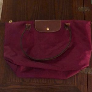 Burgundy Longchamp bag